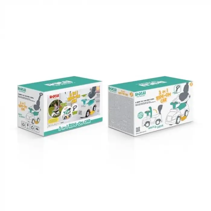 Step Araba 3 In 1, Yeşil, 2634