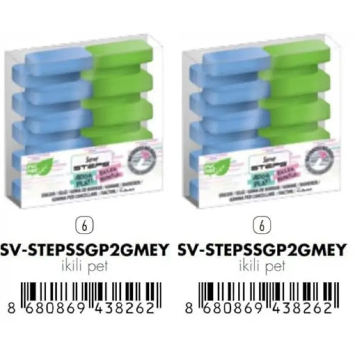 Steps Silgi Pastel Gök Mav-Elma Ysl 2li Pet