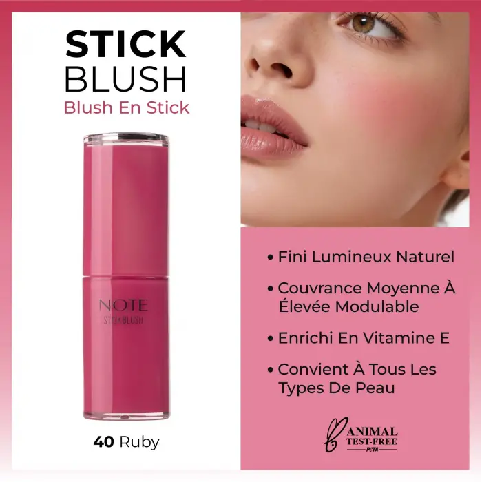 Stick Blush Nemlendirici Yumuşak Stick Allık - 40 Ruby