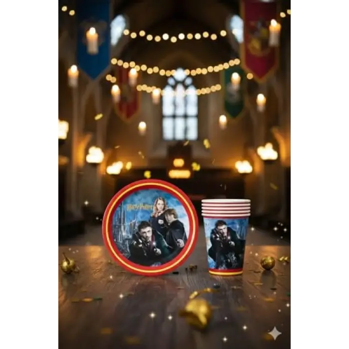 Store Harry Potter Karton Tabak Bardak Set 8 Kişilik