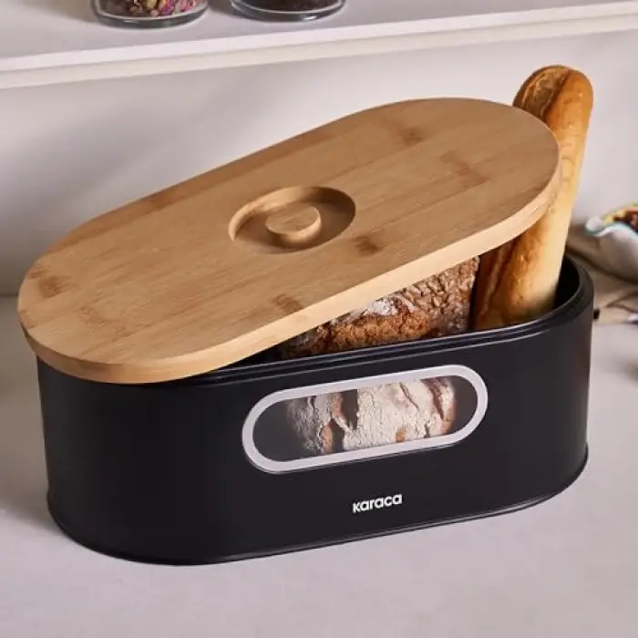 Stream 2In 1 Ekmek Kutusu-Black