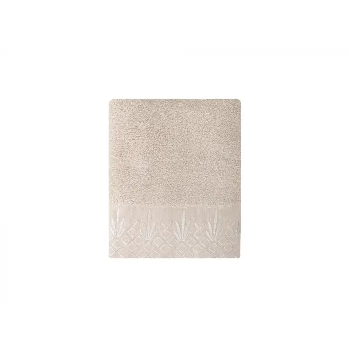 Sty Barra Gri Nakışlı Havlu 50X90