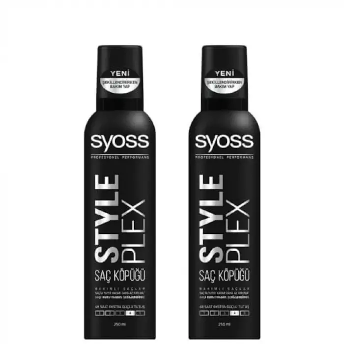 Style Plex Saç Köpüğü, 250 ml, 2li Set