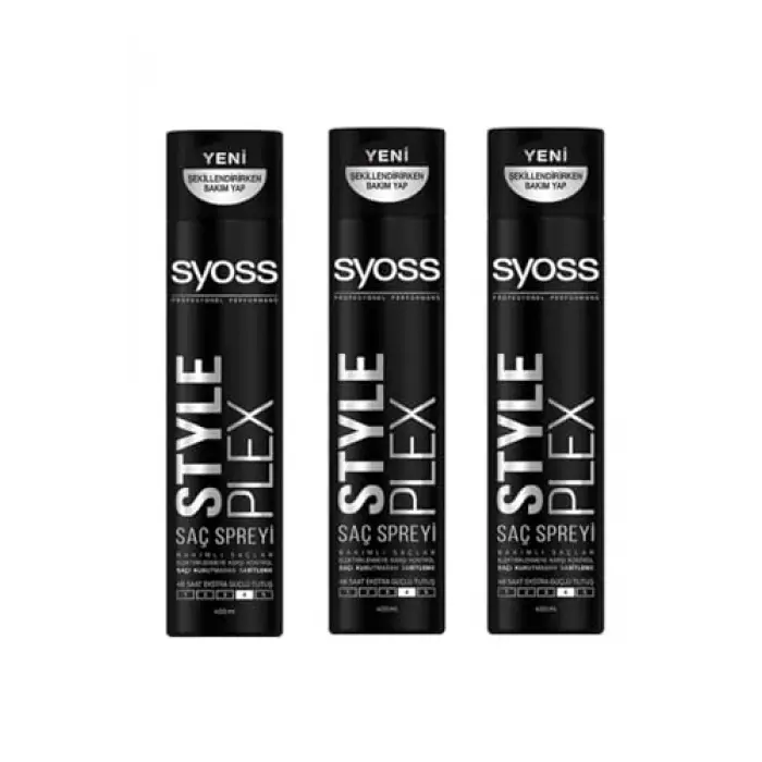 Style Plex Saç Şekillendirici Sprey, 400 ml, 3 Adet