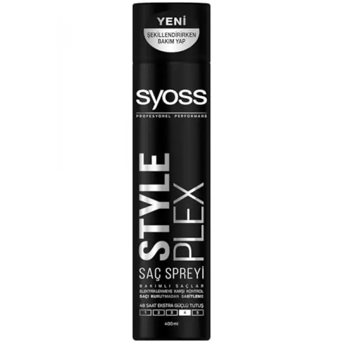 Style Plex Saç Spreyi, 400 ml, Siyah