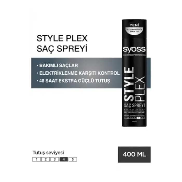 StylePlex Saç Spreyi, Güçlü Tutuş, 400 ml