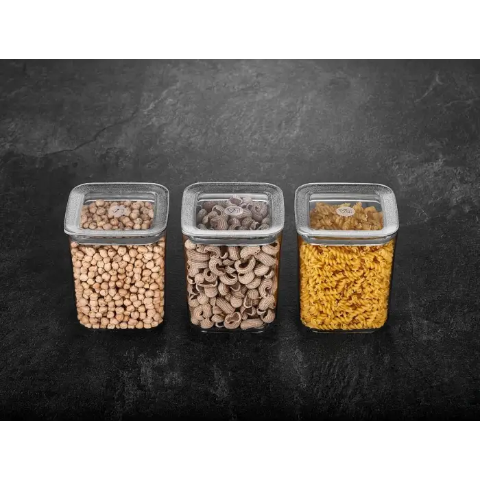 Sude Kare Saklama Kabı, 3X1000 Ml