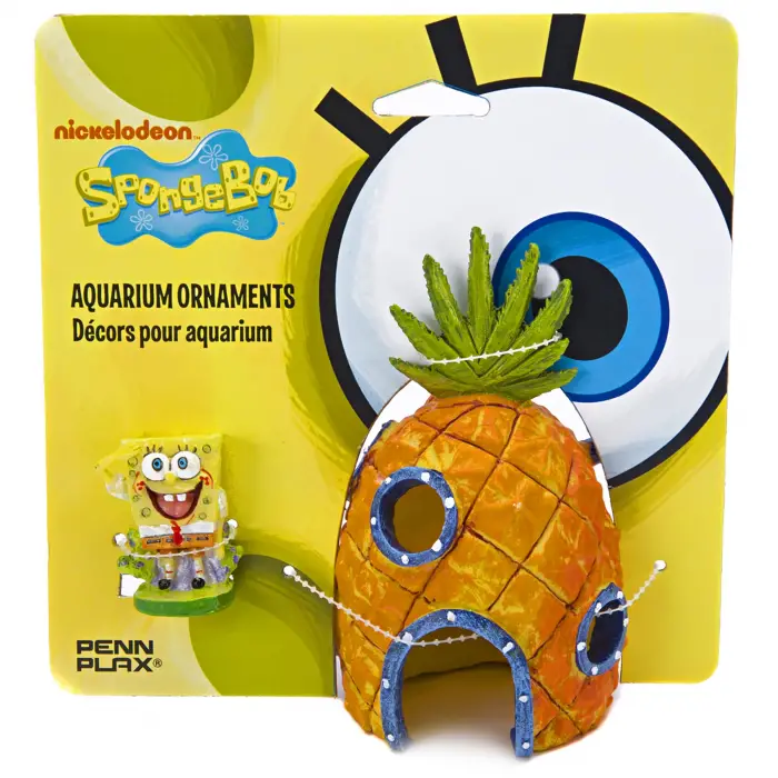 Sünger Bob ve Ananas Evi Akvaryum Süsü, 2 Parça Set