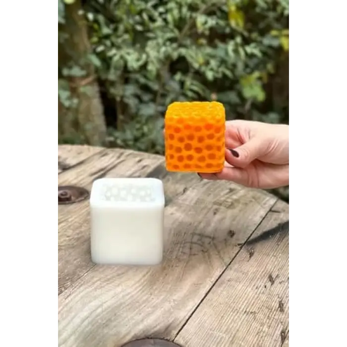 Sünger Küp Mum Kalıbı (Silikon) (1 Adet)