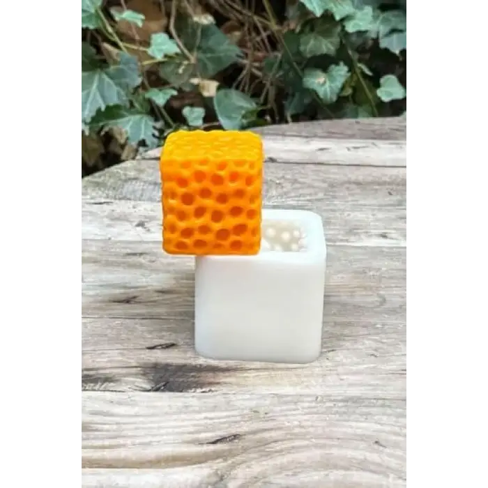 Sünger Küp Mum Kalıbı (Silikon) (1 Adet)