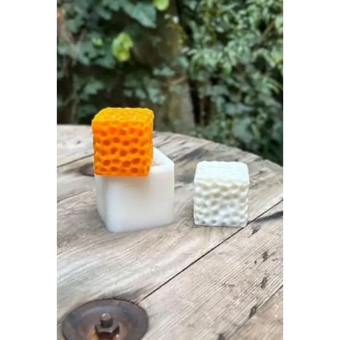 Sünger Küp Mum Kalıbı (Silikon) (1 Adet)