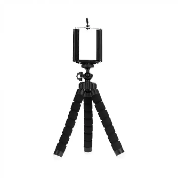 Süngerli, Elastik ve Sabit Döner Tripod, Siyah