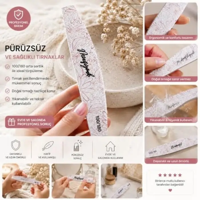 Süngerli Oval Tırnak Törpüsü 100 180 2 Adet