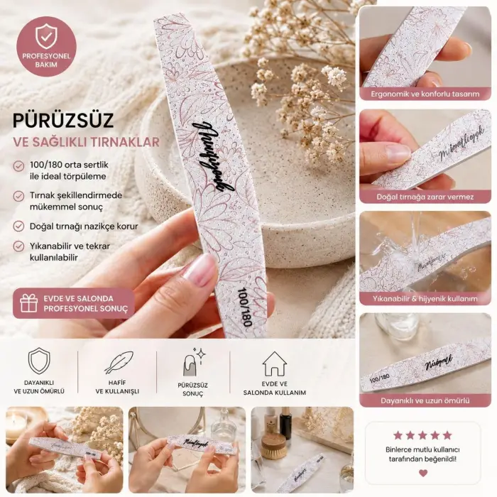 Süngerli Oval Tırnak Törpüsü 100 180 2 Adet