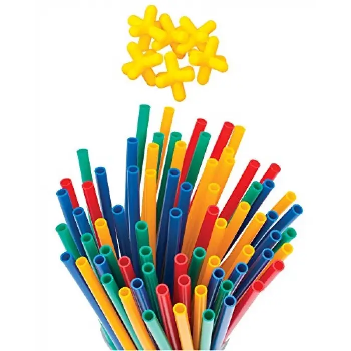Süper Bambu Çubuklar, 200 Parça, Esnek Plastik, +3 Yaş için