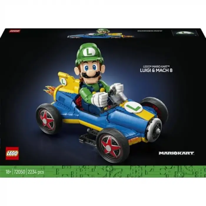 Super Mario Kart Luigi ve Mach 8 Yapım Seti 72050