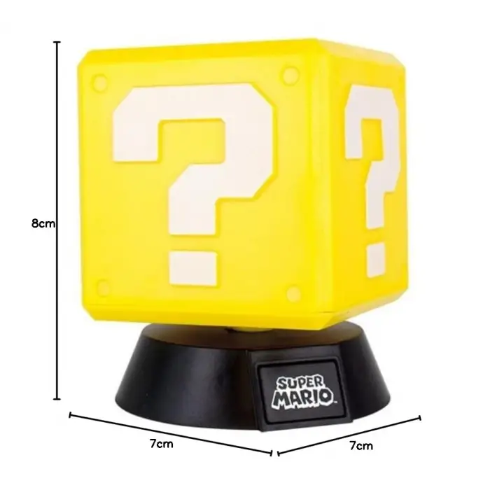 Super Mario Question Block 3D Lamba Icon Light Nintendo