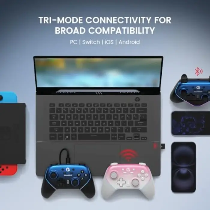 Super Nova Oyun Kumandası, PC/Switch/iOS/Android Uyumlu, Hall Effect Stick ve Trigger, RGB, 1000 mAh, Şarj Docku