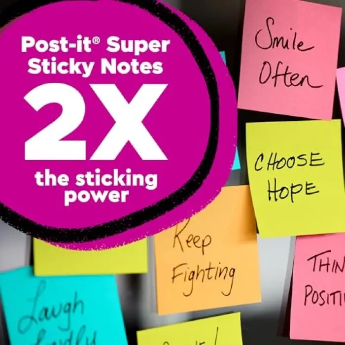 Super Sticky Notes, 5 x 20,3 cm 6 Pads