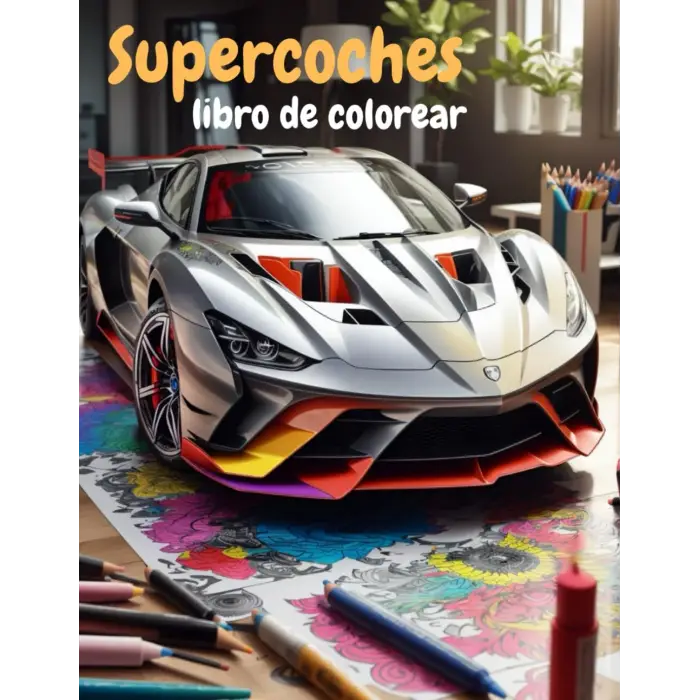 Supercoches libro de colorear