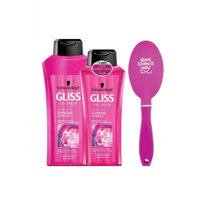 Supreme Length Şampuan 525 ml + 360 ml + Tarak Seti