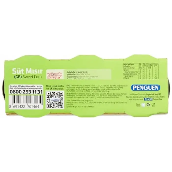 Süt mısır, 3 x 150 g