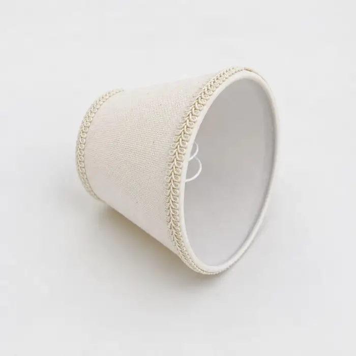 Sutaşı İşlemeli Mini Boy Maşalı Avize Abajur Başlığı Mum ampul üstüne takılır 14cm (Buldan Bezi)