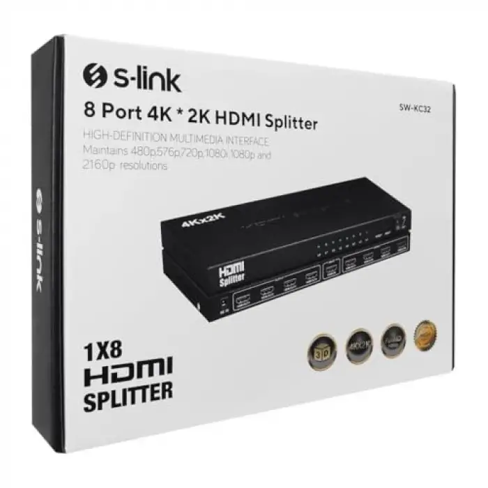 SW-KC32 8 Port 4K * 2K HDMI Splitter