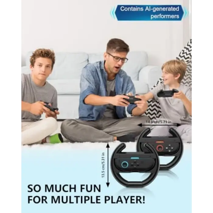 Switch Steering Wheels for Nintendo Switch 2 JoyCon Controllers; Switch 2 Racing Wheels for Mario Kart World; 8 Deluxe