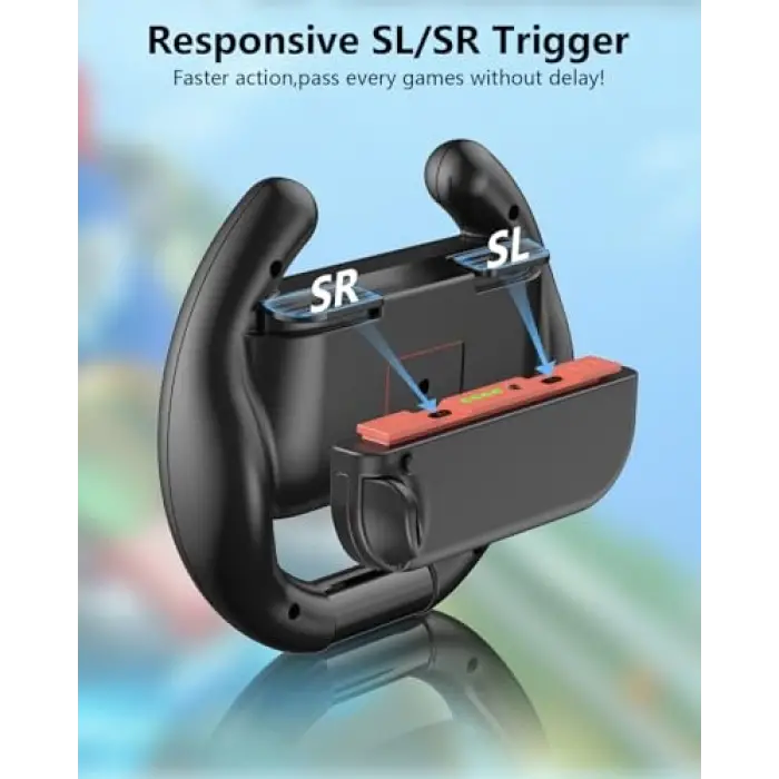 Switch Steering Wheels for Nintendo Switch 2 JoyCon Controllers; Switch 2 Racing Wheels for Mario Kart World; 8 Deluxe