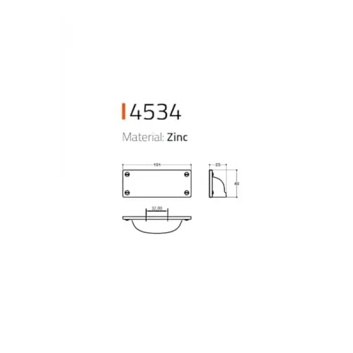 System 4534 Tas Kulp Krom Ssy4534 0032 Cr, 32 Mm, Tek Ebat, Krom Renk