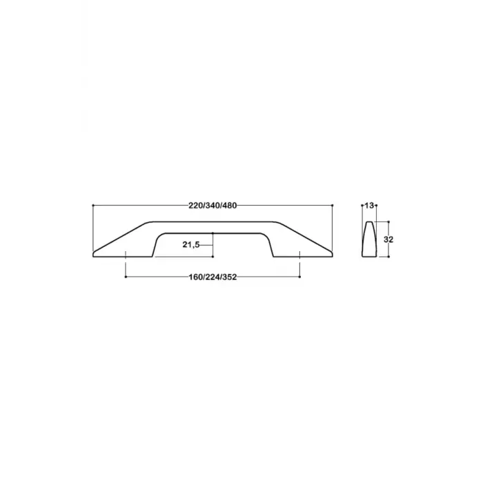 System 8525 Modern Kulp Krom Ssy8525 0160 Cr, 160 Mm, Tek Ebat, Krom Renk