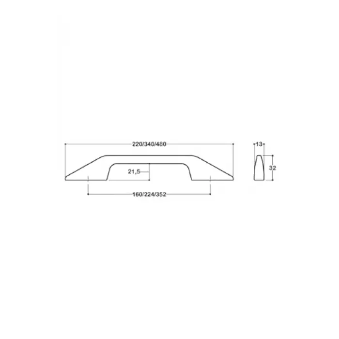 System 8525 Modern Kulp Krom Ssy8525 0224 Cr, 224 Mm, Tek Ebat, Krom Renk