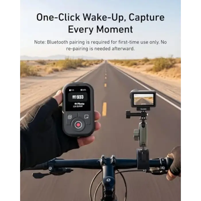 T13 Remote Controller (Action 4/5/6 Osmo 360 Uyumlu); Djı Serisi Bluetooth Remote Control; Djı Action 6/5 Pro/4 Osmo 360 1.4 inç HD Ekran; 50m Kablosuz Menzil 8H Pil Su Geçirmez Uzaktan Kumanda