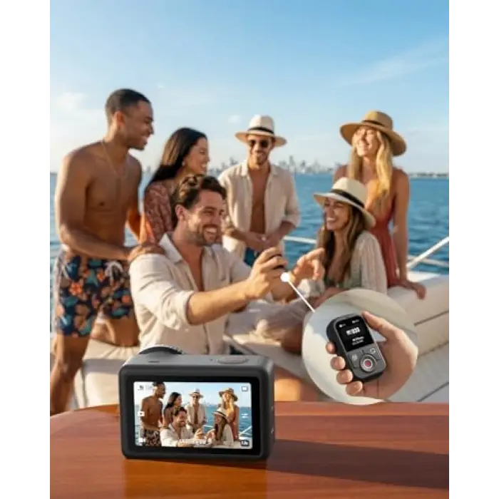 T13 Remote Controller (Action 4/5/6 Osmo 360 Uyumlu); Djı Serisi Bluetooth Remote Control; Djı Action 6/5 Pro/4 Osmo 360 1.4 inç HD Ekran; 50m Kablosuz Menzil 8H Pil Su Geçirmez Uzaktan Kumanda