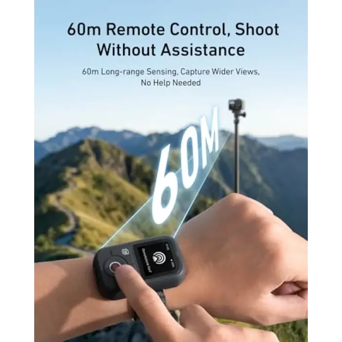 T13 Remote Controller (Action 4/5/6 Osmo 360 Uyumlu); Djı Serisi Bluetooth Remote Control; Djı Action 6/5 Pro/4 Osmo 360 1.4 inç HD Ekran; 50m Kablosuz Menzil 8H Pil Su Geçirmez Uzaktan Kumanda