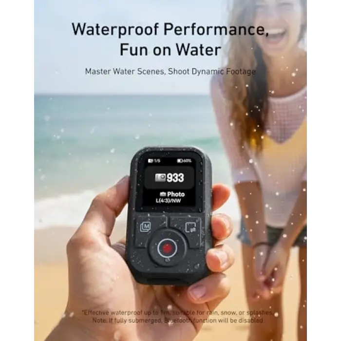 T13 Remote Controller (Action 4/5/6 Osmo 360 Uyumlu); Djı Serisi Bluetooth Remote Control; Djı Action 6/5 Pro/4 Osmo 360 1.4 inç HD Ekran; 50m Kablosuz Menzil 8H Pil Su Geçirmez Uzaktan Kumanda