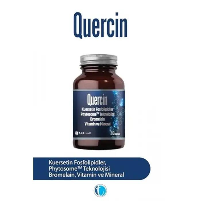 Tab İlaç Quertecin Fitozomal Kuersetin Bromelain 60 Kapsül