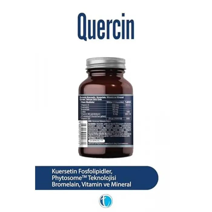 Tab İlaç Quertecin Fitozomal Kuersetin Bromelain 60 Kapsül