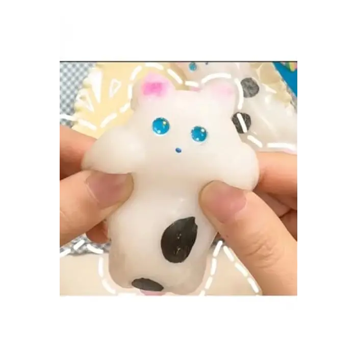 Taba Renkli Kedicik Model Squishy Jel Stres Oyuncağı