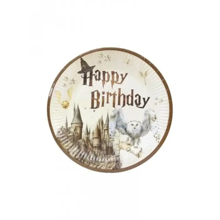 Tabak, Karton Doğum Günü Tabağı Harry Potter Temalı 8li