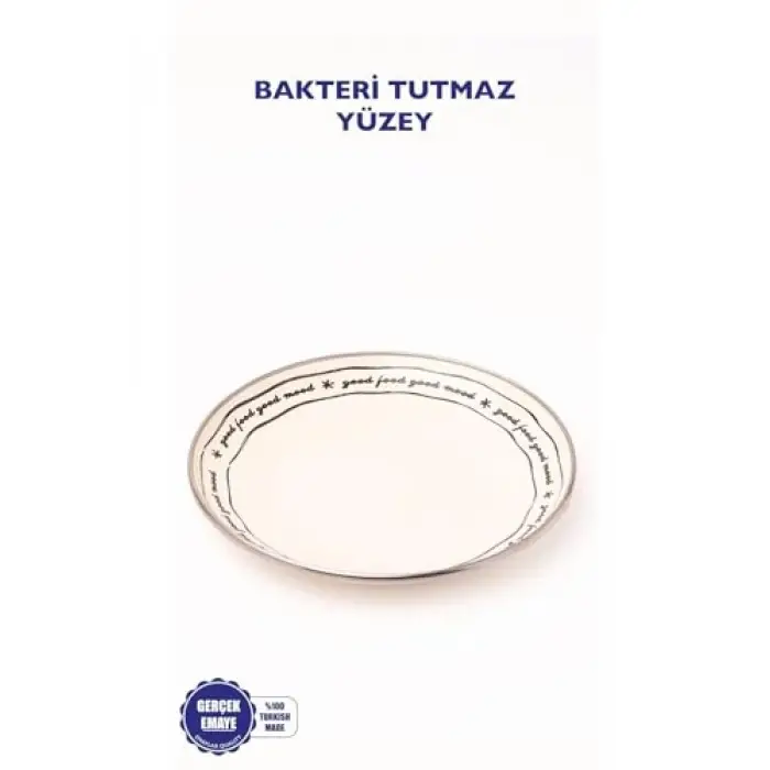 Tabak, Mood Emaye Pasta Sunum Tabağı 21 Cm