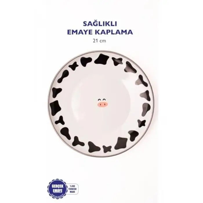 Tabak, Mötilda Emaye Pasta Sunum Tabağı 21 Cm