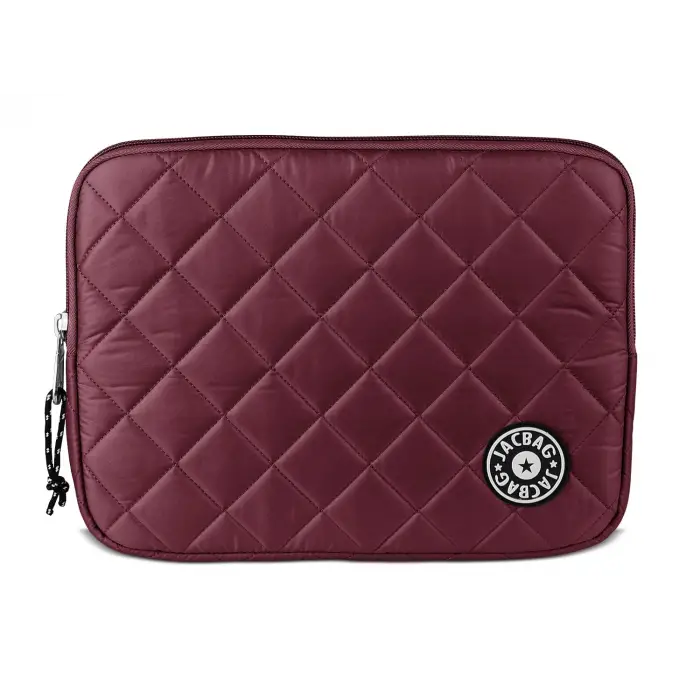 Tablet Soft-Fermuarlı Kapitone Tablet Çantası (Bordo)