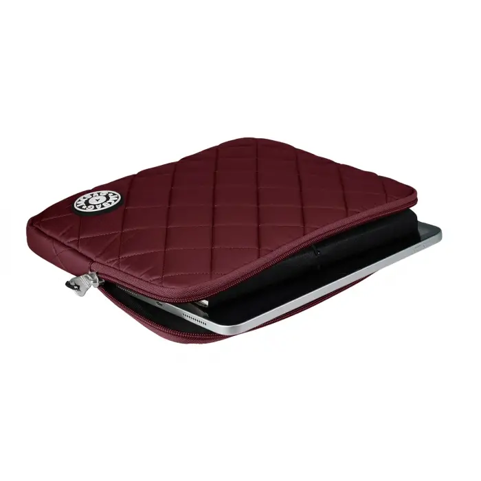 Tablet Soft-Fermuarlı Kapitone Tablet Çantası (Bordo)