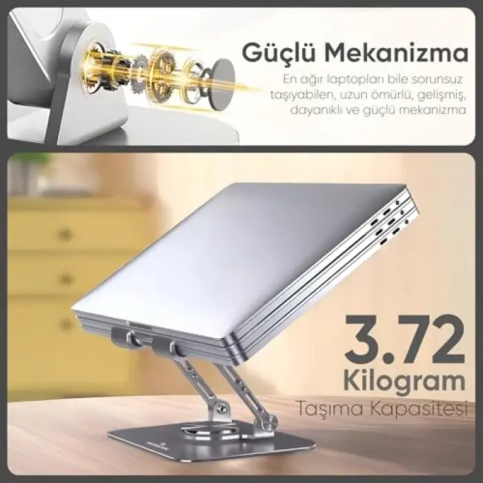 Tablet Standı 360 Derece Dönebilen Katlanabilir Ergonomik Tablet Tutucu