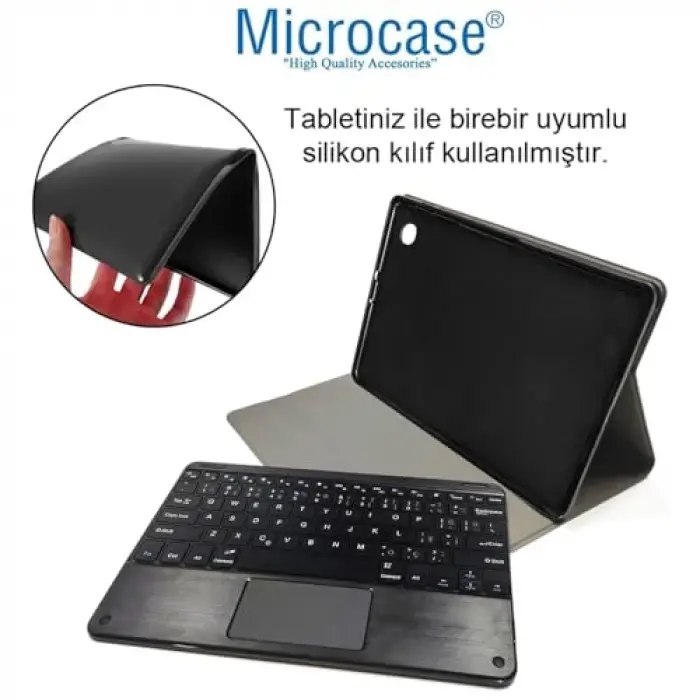 Tablet, Xiaomi Pad 7 Uyumlu Bluetooth Touchpad Klavye+Bluetooth Mouse+Standlı Kılıf-BKK7