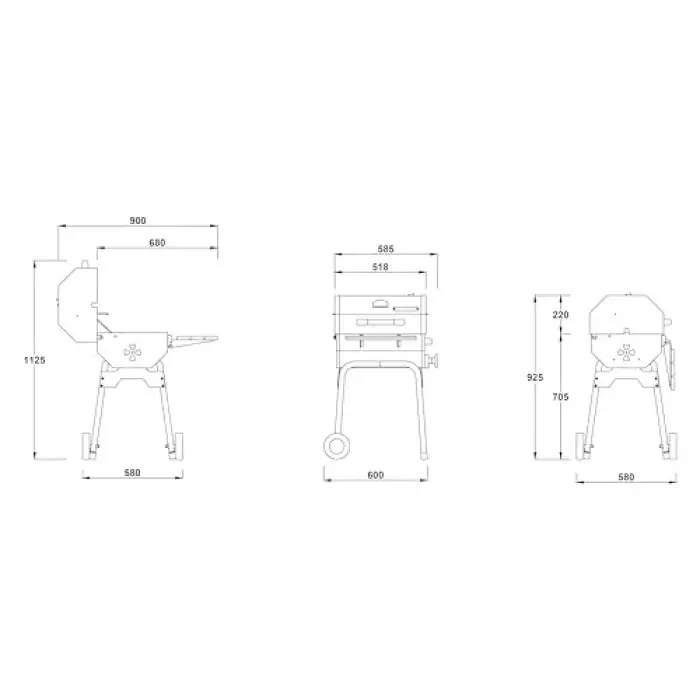 Takım Mangal + Kılıf + Önlük 50 cm