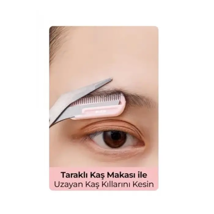 Taraklı kaş makası ve kaş aparatı, 2li set