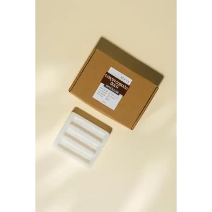 Tarçın Çubuğu Üçlü Silikon Mum Kalıbı